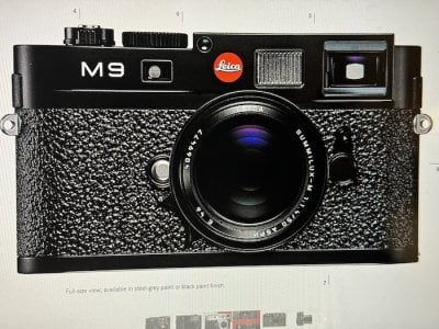 Leica M9, black paint finish with 50mm f:1.4 Summilux-M ASPH. lens.jpg Leica M9, black paint finish with 50mm f:1.4 Summilux-M ASPH. lens.jpg