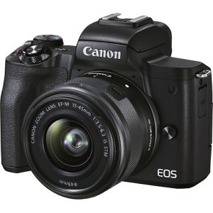 Current Canon EOS M50 Mark II with EF-M 15-45mm (24-72mm equivalent) zoom lens .jpg Current Canon EOS M50 Mark II with EF-M 15-45mm (24-72mm equivalent) zoom lens .jpg