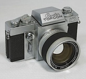 Beseler Topcon Super D with superlative 5.8cm f:1.4 R.E.Auto-Topcor lens.jpg Beseler Topcon Super D with superlative 5.8cm f:1.4 R.E.Auto-Topcor lens.jpg