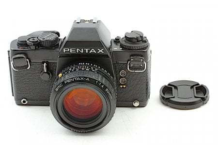 Pentax LX in black with 50mm f:1.4 SMCF Pentax-A lens.jpg Pentax LX in black with 50mm f:1.4 SMCF Pentax-A lens.jpg